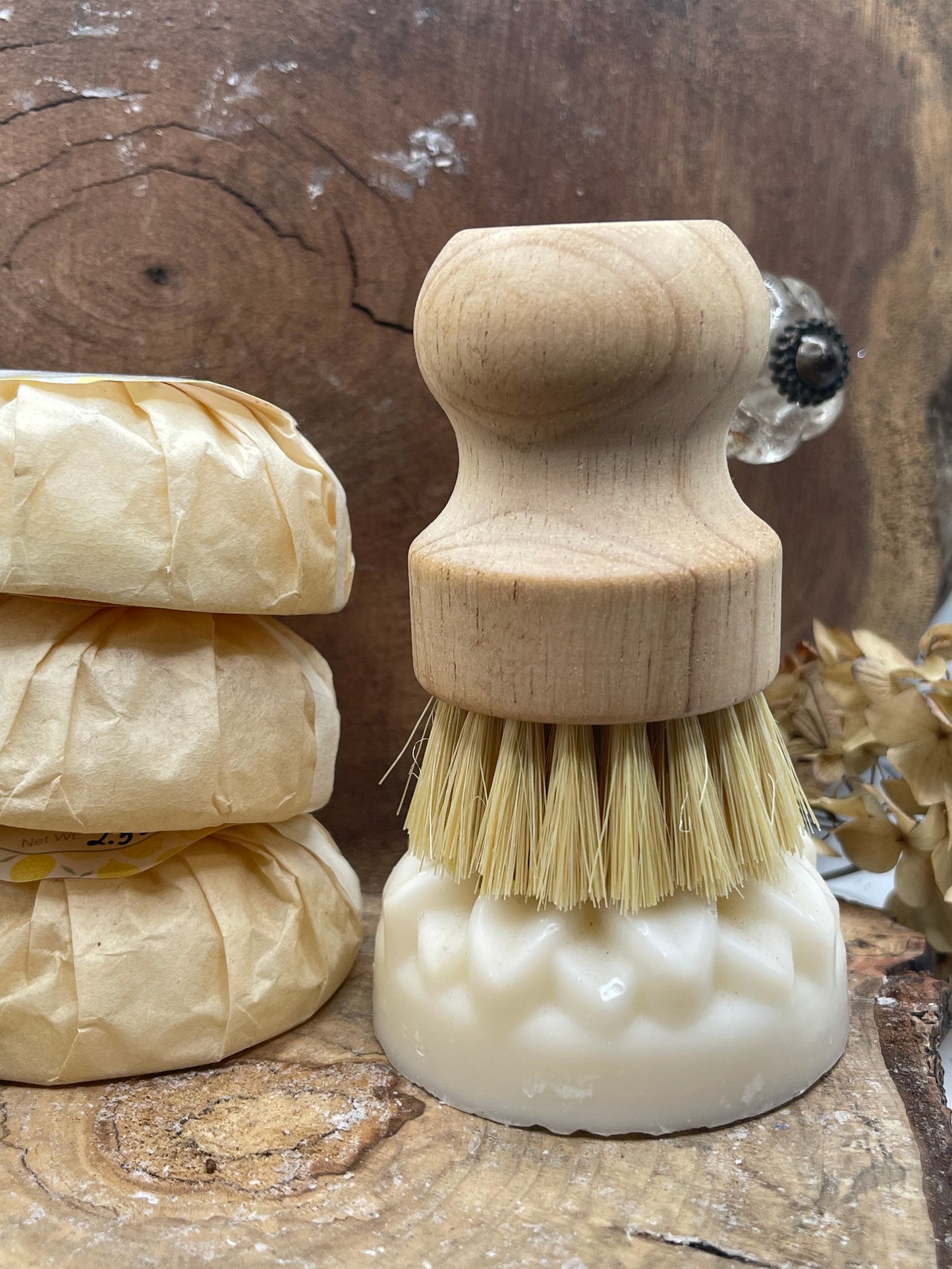 Palm Kitchen Scrubber - Bamboo Wood